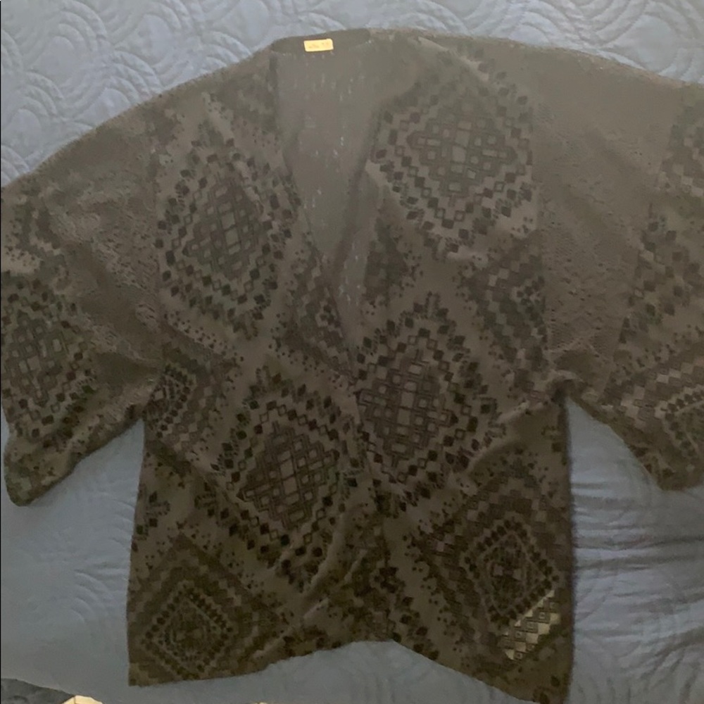 Kimono: black & knitted